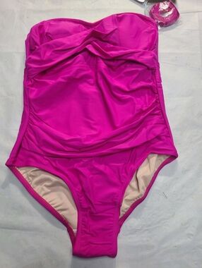 Women s Full Coverage Tummy Control Twist-Front One Piece E3Swimsuit Kona Sol 14